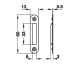 Luku vastusplaat 60 x 13 mm (nikkel)