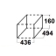 Väljatõmmatav garderoobikorv MESH 436 x 160 x 494 mm (antratsiit)