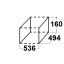 Väljatõmmatav garderoobikorv MESH 536 x 160 x 494 mm (antratsiit)