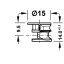 "Minifix" ühendus Ø15 mm plaadile paksusega alates 19 mm (haljas)