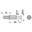 MINIFIX ühenduspolt 24/11 mm Ø5 mm avasse