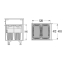 Pesukorvide mehhanism 450 mm HAILO Laundry-Carrier, antratsiit (korvid - valged)