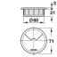 Kaabliaugu ava kate Ø 60 mm (hele hall)