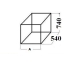 Korvpüstaku raam h=740 mm BASIC (L; hall)