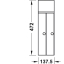 Fooliumrullide hoidik, PUIT 137.5x472x37.5 mm (saar, MUST) (4)