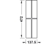 Sahtlisisu ristjaotus, PUIT 137.5x472x37.5 mm (saar, MUST) (6)