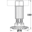 Häfele Axilo™ soklijalg H=150 mm (must)