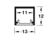 Alumiiniumprofiil Loox5 2102 LED valgusribale 8 mm, 3000 mm (piimjas, MUST)