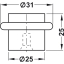Ukse stopper, Ø31 x 25 mm (roostevaba)
