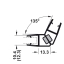 Klaasukse tihend magnetiga 135° 2500 mm (läbipaistev)