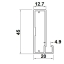 Lai profiil 20 x 45 mm, 2,75 m (alumiinium)