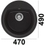 Graniitvalamu MANHATTAN R-100 Schock (must metallik / onyx)
