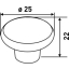 Nupp ø25 mm (valge)