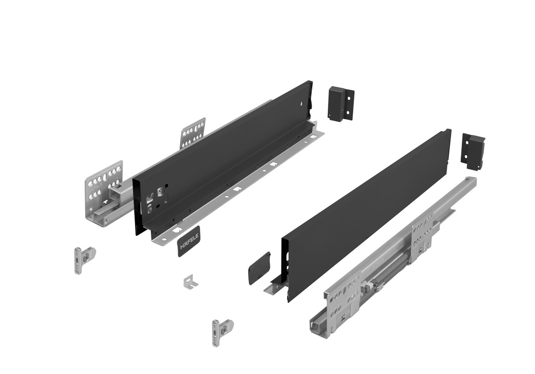 HÄFELE Matrix S Slim vaikseltsulguvsahtel; H.84/550 mm; 35 kg; (antratsiit)