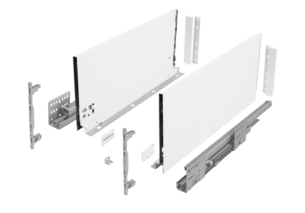 HÄFELE Matrix S Slim vaikseltsulguvsahtel; H.199/500 mm; 35 kg; (valge)